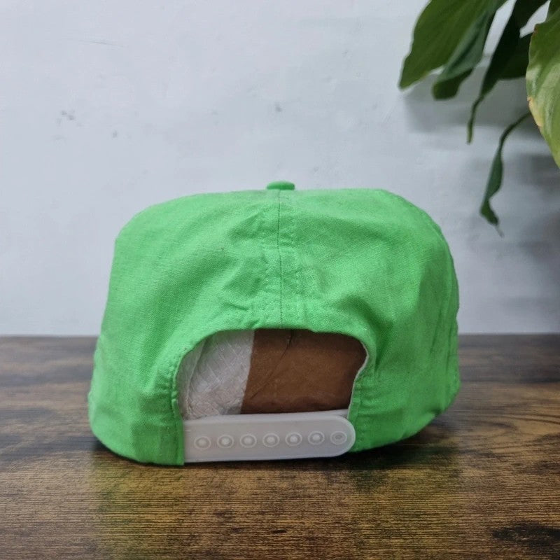 Vintage American Trucker Hat Snapback cap one size adjustable green sterer