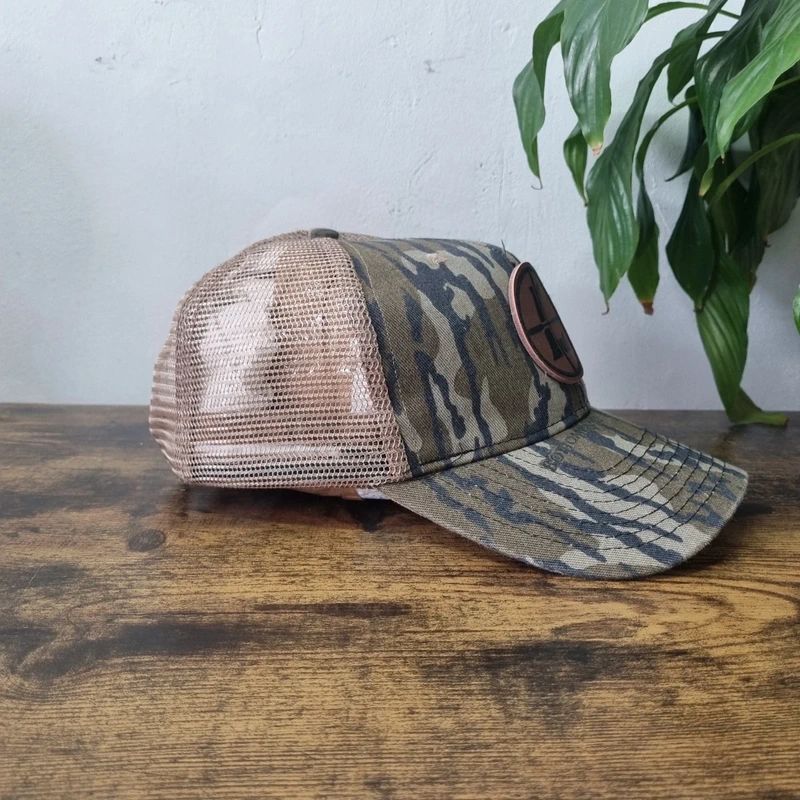 Vintage American Baseball Hat Snapback cap one size adjustable realtree camo khaki brown