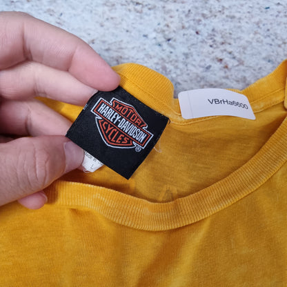 Harley Davidson Biker T-Shirt Short Sleeve Orlando 2009 Eagle - Yellow - Size M