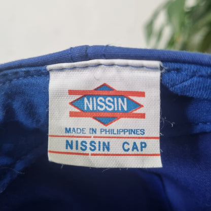 Vintage American Trucker Hat Snapback cap one size adjustable blue