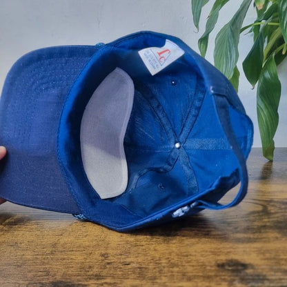 Vintage American Trucker Hat Snapback cap one size adjustable blue lake state railway