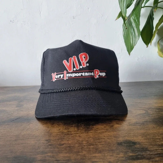 Vintage American Trucker Hat Snapback cap one size adjustable black VIP