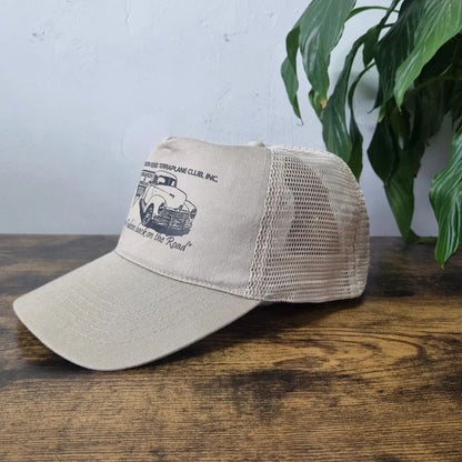 Vintage American Baseball Hat Snapback cap one size adjustable beige Hudson Car club