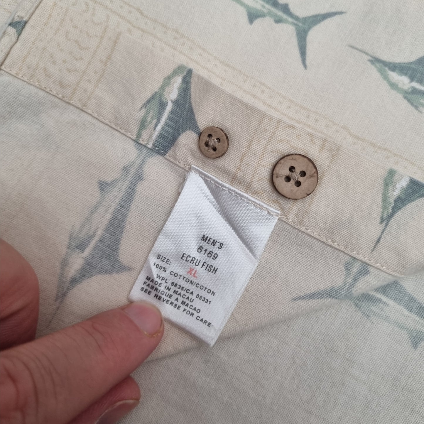 Woolrich SHIRT ECRY FISH SHORT SLEEVE WESTERN OUTDOOR MENS - Beige - Size XL