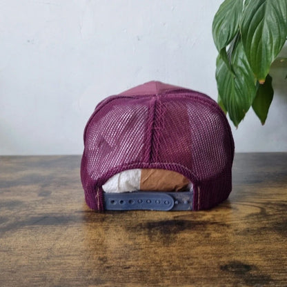 Vintage American Trucker Hat Snapback cap one size adjustable burgundy Perryville Elks