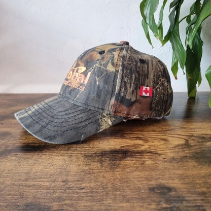 Vintage American baseball Snapback cap one size adjustable khaki brown firestop real tree
