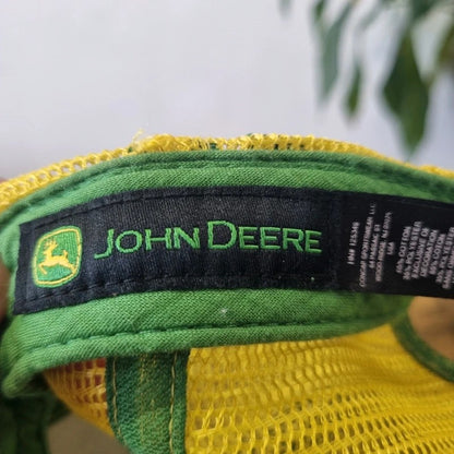 John deere Baseball Hat Snapback cap one size adjustable green yellow