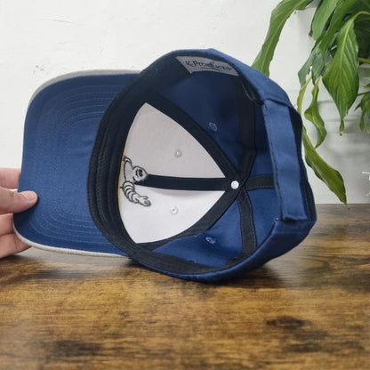 Vintage American Baseball Hat Snapback cap one size adjustable navy blue Michelin