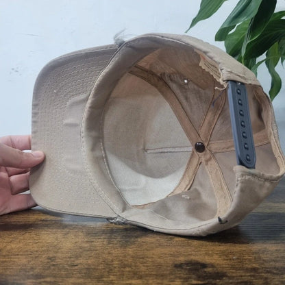 Vintage American Trucker Hat Snapback cap one size adjustable beige san Antonio auction