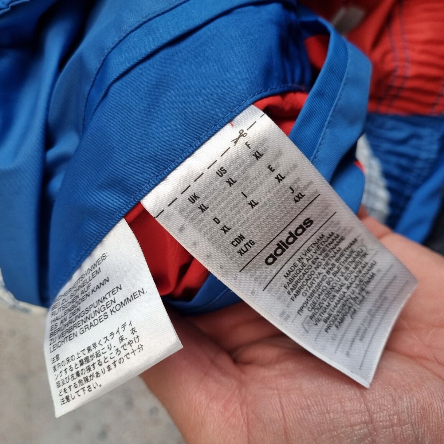 Adidas FC Bayern Munich München Reversible Anthem Jacket - Blue Red Size XL