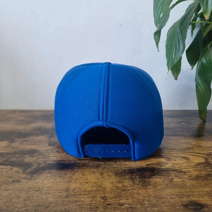 Vintage American Trucker Hat Snapback cap one size adjustable blue medley electric