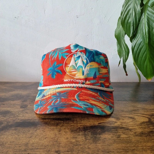 Vintage American Trucker Hat Snapback cap one size adjustable multi Motorola promo