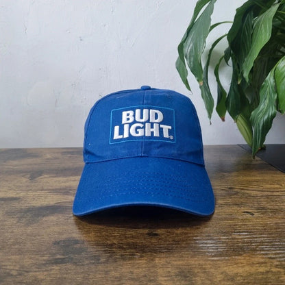 Bud light Baseball Hat Snapback cap one size adjustable blue