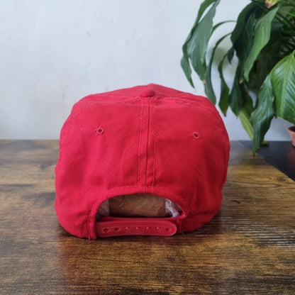 Vintage American Trucker Hat Snapback cap one size adjustable Armstrong Air red