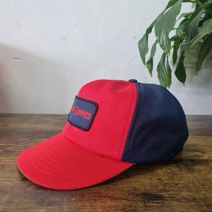 Vintage Alton Towers Trucker Hat Snapback cap one size adjustable navy red