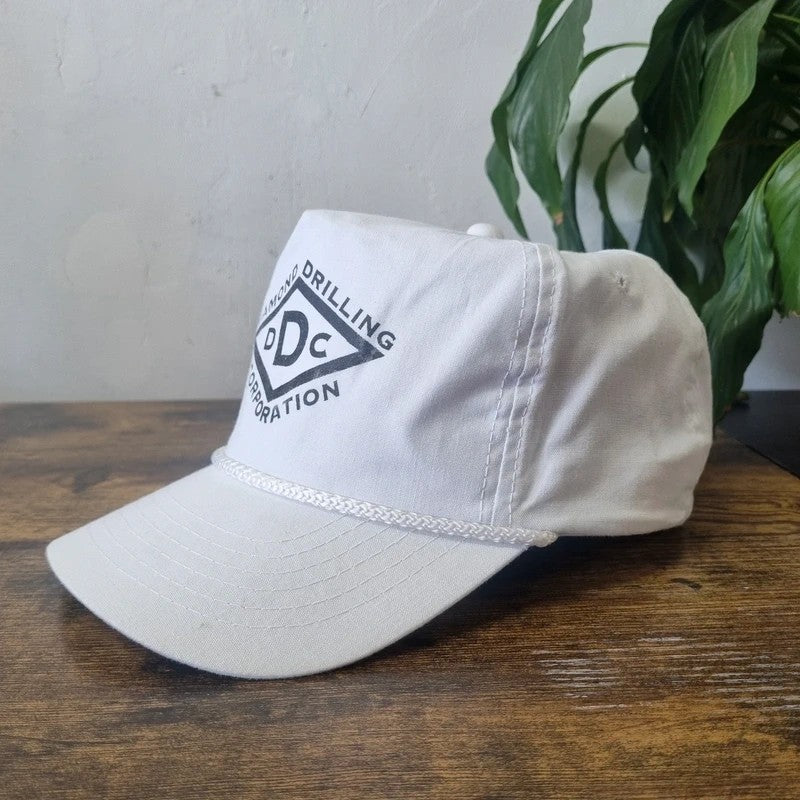 Vintage American Trucker Hat Snapback cap one size adjustable white diamond drilling