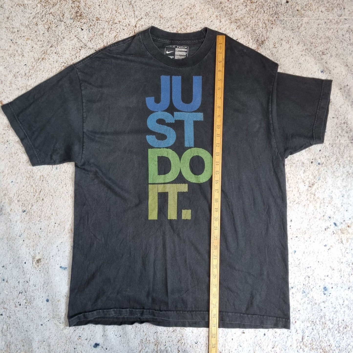 nike JUST DO IT  T SHIRT GRAPHIC Y2K RETRO - Black - Size XL