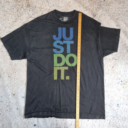 nike JUST DO IT  T SHIRT GRAPHIC Y2K RETRO - Black - Size XL
