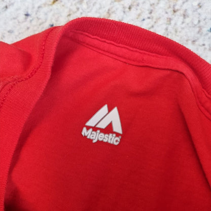 Majestic T-SHIRT CINCINNATI REDS TOP TEE MLB BASEBALL USA - Red - Size M