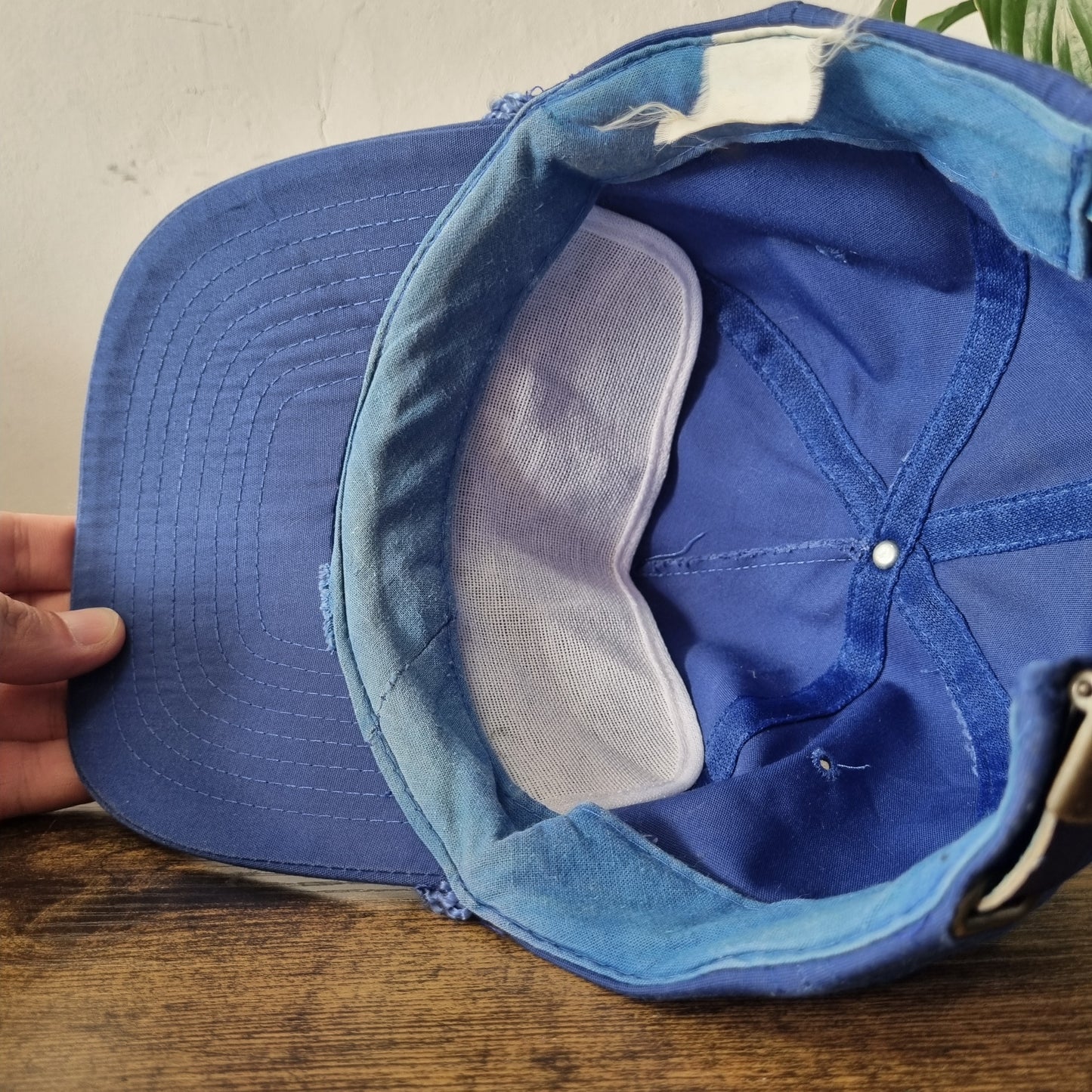 Vintage American Trucker Hat Snapback cap one size adjustable blue Simsmetal