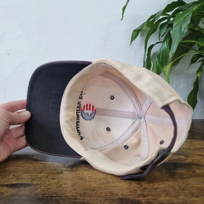 Vintage American baseball Hat Snapback cap one size adjustable community first bankbeige brown