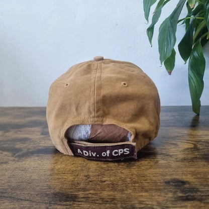 Vintage American Baseball Snapback cap one size adjustable beige blue oil rig basin