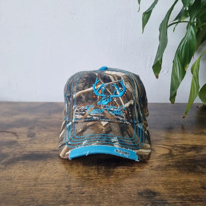 Realtree womens baseball Hat Snapback cap one size adjustable khaki blue y2k