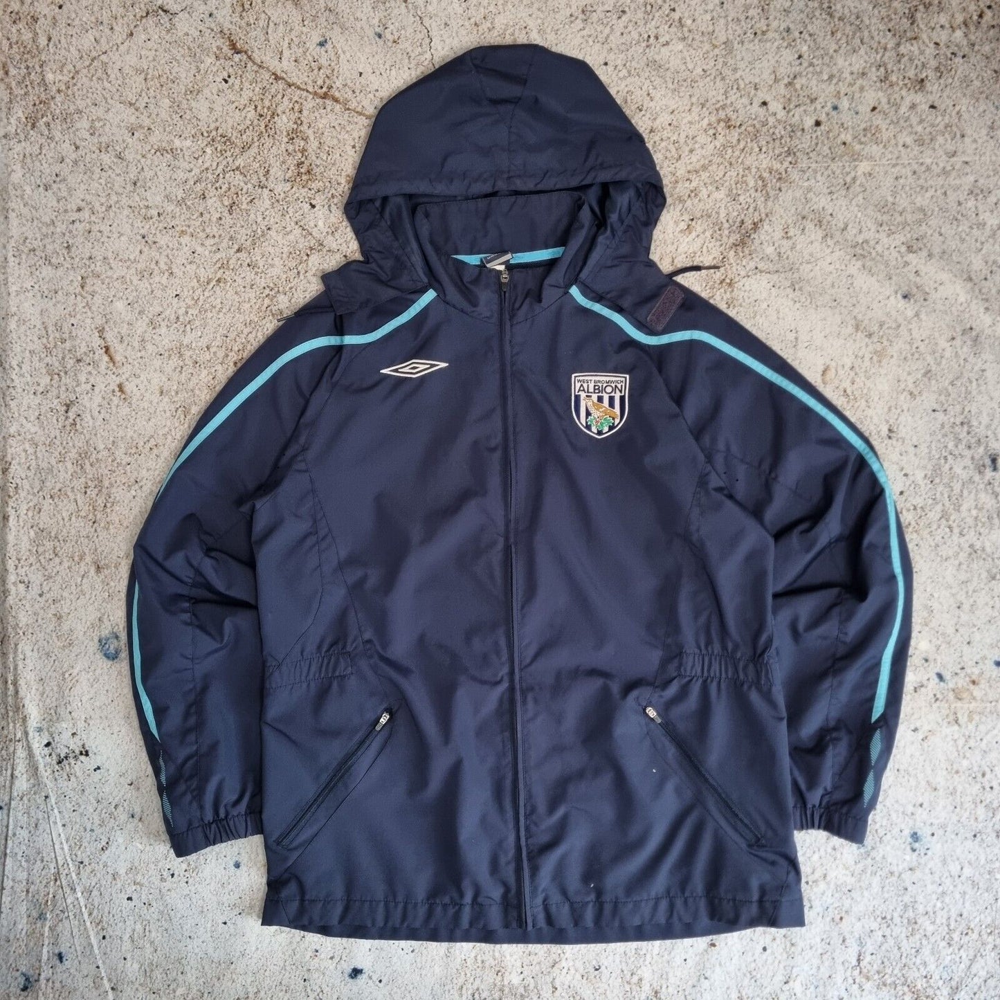 Umbro West Bromwich Albion Training Jacket Zipped Blue Mens Size L