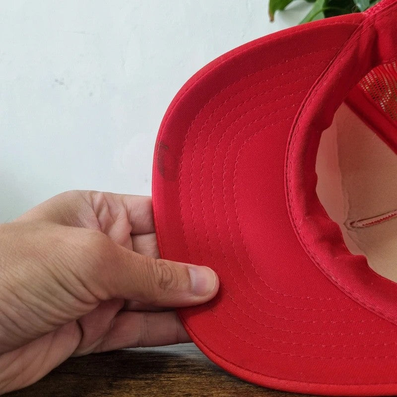 Vintage American Trucker Hat Snapback cap one size adjustable red Chevrolet club