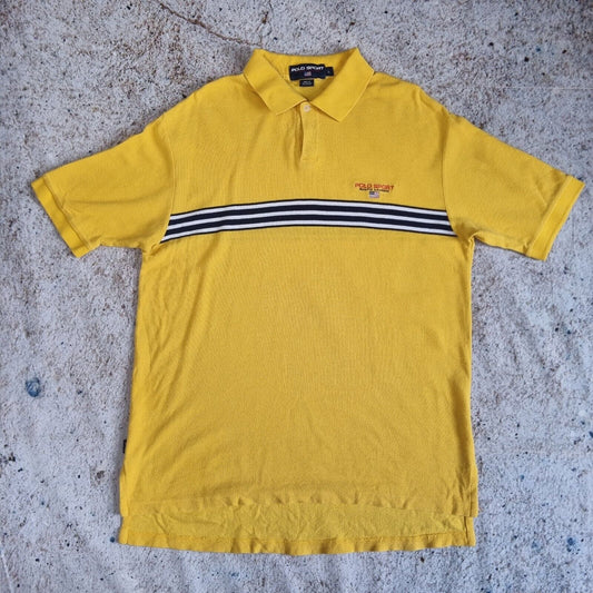 Polo Sport Ralph Lauren  Polo Shirt Size L Yellow Retro Y2k