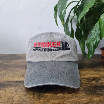 Vintage American Baseball Hat Snapback cap one size adjustable grey striker hydraulic