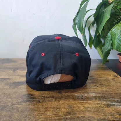 Vintage American Trucker Hat Snapback cap one size adjustable black red VLP