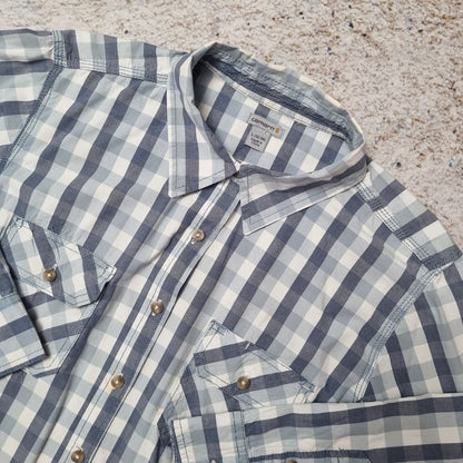 Carhartt SHIRT 3/4 SLEEVE WOMENS CHECK - Blue - Size L