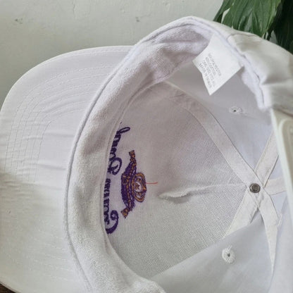 Vintage American Trucker Hat Snapback cap one size adjustable white Crown Royal whisky 90s