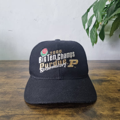 Vintage American Baseball Hat Snapback cap one size adjustable black Purdue