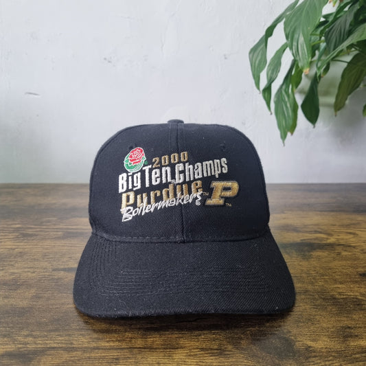 Vintage American Baseball Hat Snapback cap one size adjustable black Purdue