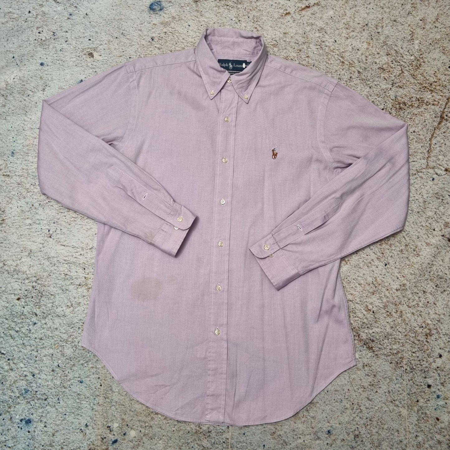 Ralph Lauren OXFORD SHIRT CLASSIC FIT LONG SLEEVE PONY RL - Purple - Size 15 M