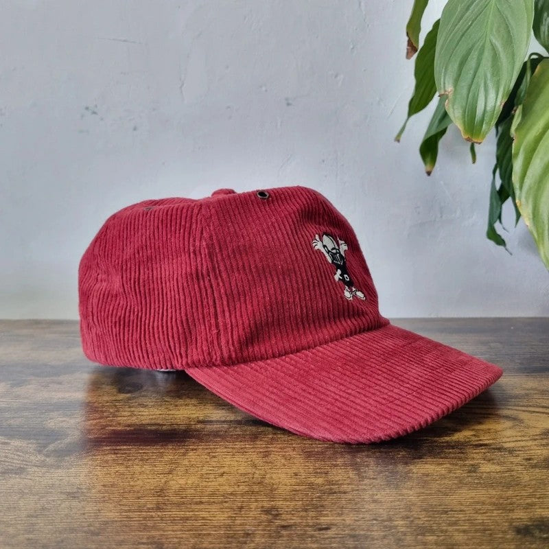 Vintage American Baseball Hat Snapback cap one size adjustable burgundy middlelands football