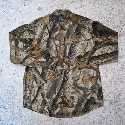 Outfitters Ridge SHIRT REAL TREE FLANNEL STYLE CAMO  - Brown - Size M
