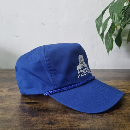 Vintage American Trucker Hat Snapback cap one size adjustable blue