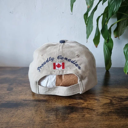 Vintage American baseball Hat Snapback cap one size adjustable beige navy Canada royal