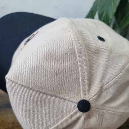 Vintage American Baseball Hat Snapback cap one size adjustable Hydro Chem cream black