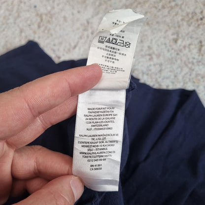 POLO RALPH LAUREN  T-Shirt Men's SMALL Long Sleeve Hooded Tricot Logo