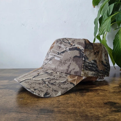 Vintage American Baseball Hat Snapback cap one size beige realtree camo truck & trailer