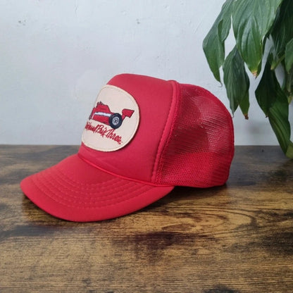 Vintage American Trucker Hat Snapback cap one size adjustable red Detroit Grand Prix racing