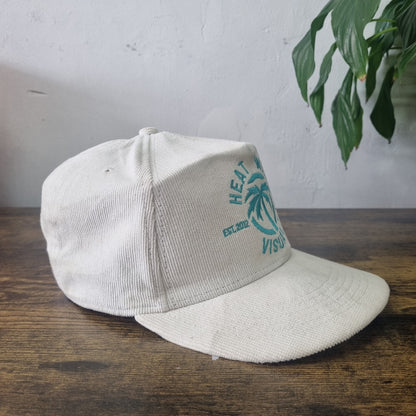 Vintage American Trucker Hat Snapback cap one size white heat wave visual