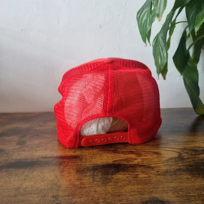 Vintage American Trucker Hat Snapback cap one size adjustable red reeds family reunion