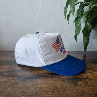 Vintage American baseball Hat Snapback cap one size adjustable Ibew union white blue