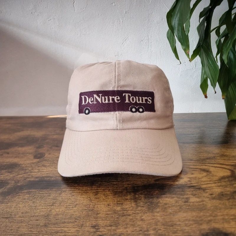 Vintage American baseball Hat Snapback cap one size adjustable beige denure tours