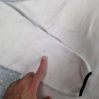 The North Face Outdoor Jacket M Denali Fleece White Womens Zip